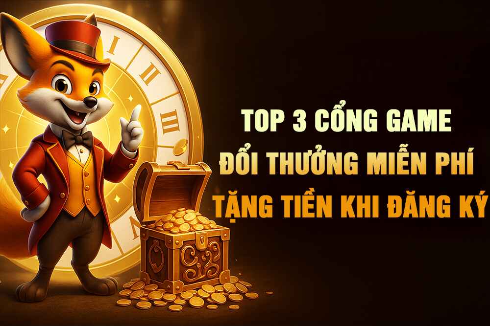 Top 3 cổng game đổi thưởng miễn phí tặng tiền khi đăng ký